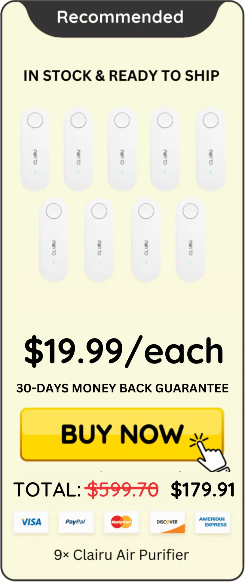 Clairu Air Purifier price offer